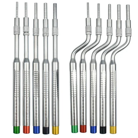 5 Piece Dental Implant Osteotome Instruments Dental tooth extraction tool maxillary Sinus Lift Bended straight