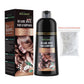 500ml Organic Natural Fast Hair Dye Black Shampoo Plant Essence Black Hair Color Dye Shampoo For Cover Gray White Hair