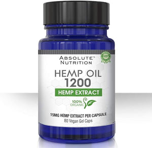 Hemp Oil 1200 - 80 Capsules - 100% Organic Hemp Capsules - Rich in Omega Fatty Acids 3 6 9 - Grown and Made in USA - with MCT Oil in Pakistan
