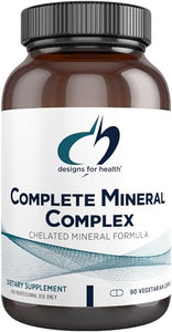 Designs for Health Complete Mineral Complex - Essential + Trace Minerals Supplement with Magnesium Malate, Chromium, Zinc + More - Iron-Free Multi Minerals Blend - Vegan + Gluten Free (90 Capsules) in Pakistan