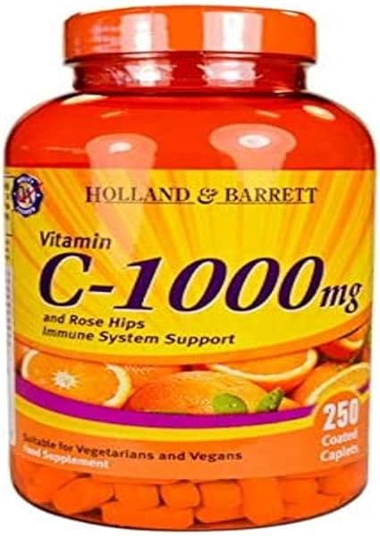 Vitamin C with Wild Rose HIPS 250 Caplets 100 in Pakistan