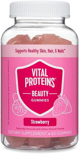 Beauty Gummies, 2500mcg Biotin, Vitamin A, Zinc Supplement, Helps Supporth Healthy Hair, Skin, and Nails, 60 ct, 30-Day Supply, Strawberry Flavor in Pakistan