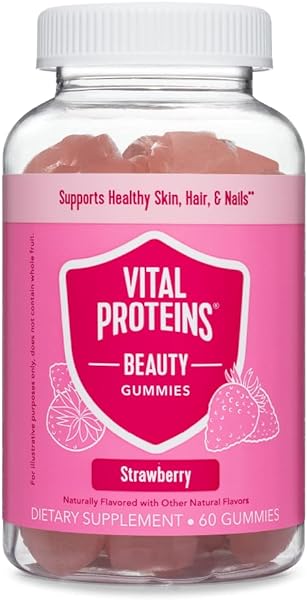 Beauty Gummies, 2500mcg Biotin, Vitamin A, Zinc Supplement, Helps Supporth Healthy Hair, Skin, and Nails, 60 ct, 30-Day Supply, Strawberry Flavor in Pakistan in Pakistan