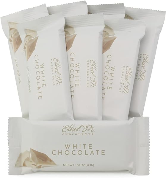 Ethel M Velvety Smooth White Chocolate Bar: Made with Real Vanilla Premium Bars Set of 8, Delicious, creamy and smooth in Pakistan in Pakistan