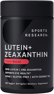 Lutein and Zeaxanthin Capsules - Eye Health Support Supplement Made with Lute-Gen® and Organic Coconut Oil - Vegan Friendly & Non-GMO Verified - 120 Veggie Softgels in Pakistan