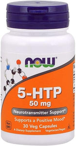 NOW Supplements, 5-HTP (5-hydroxytryptophan) 50 mg, Neurotransmitter Support*, 30 Veg Capsules in Pakistan
