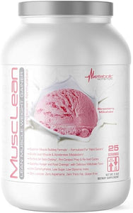 Musclean - Milkshake, Whey High Protein Meal Replacement, Maintenance Nutrition, Low Carb, Keto Diet, Digestive Enzymes, Strawberry, 2.5 Pound (25 ser) in Pakistan