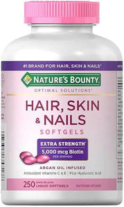 Nature s-Bounty Hair, Skin and Nails, 250 Softgels Bundle - 5,000 mcg Biotin Vitamins, Minerals & Diet Supplements for Hair Nails & Skin Health in Pakistan