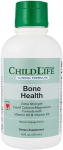 CHILDLIFE Essentials Clinicals Bone Health, Kids Vitamins - Vitamin D, Magnesium, Vitamin K2, All-Natural, Gluten-Free, Supports Healthy Bone Growth, Calcium Supplement, Orange Flavor, 16 Fl Oz in Pakistan