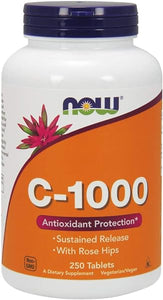 NOW Supplements, Vitamin C-1,000 with Rose Hips, Sustained Release, Antioxidant Protection*, 250 Tablets in Pakistan
