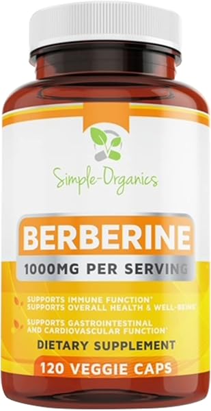 Berberine 500mg (1000mg Per Serving) for Supports Healthy Immune Function, Anti-oxidant,Gastrointestinal & Overall Wellness - 120 Capsules in Pakistan