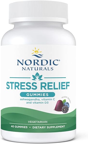 Stress Relief Gummies, Mixed Berry, 40 Gummy Supplements, Supports Daily Mood and Immune System Health, Non-GMO, Vegetarian, 20 Servings in Pakistan