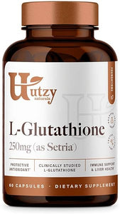 L-Glutathione | Setria® 250mg Reduced Form Glutathione | High Absorption | for Immune Health, Antioxidant Support | 60 Capsules | Made in USA in Pakistan