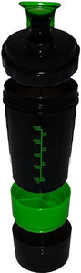 DNA Three (3) Compartment Shaker Bottle - Blender (Green Middle Compartment) in Pakistan