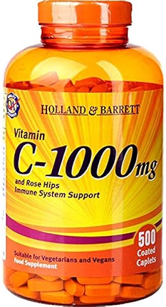 Vitamin C with Wild Rose HIPS 500 Caplets 100 in Pakistan