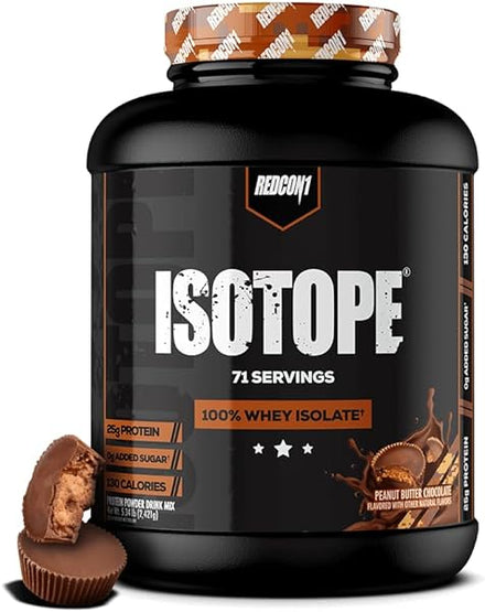 Isotope 100% Whey Isolate, Peanut Butter Chocolate - Keto Friendly Whey Protein Powder - Low Carb + Zero Sugar Whey Protein Isolate - Keto Protein Powder (71 Servings) in Pakistan