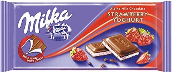 Strawberry Yogurt Milk Chocolate Bar 100g, 35 in Pakistan