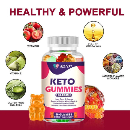 60 Keto Gummies Gummy Bears for ACV Weight Loss, Fat Burner, Burning Belly Fat