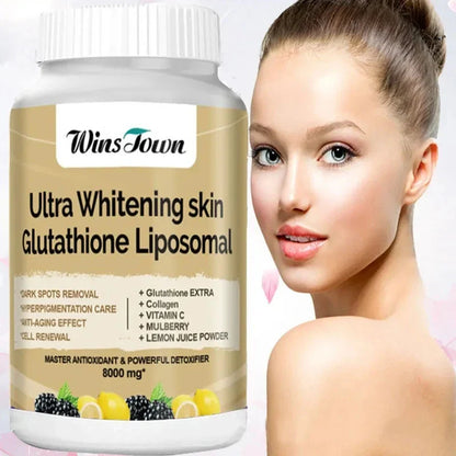 60 Pcs Ultra Whitening Skin Glutathione Liposomal Capsule  8000mg