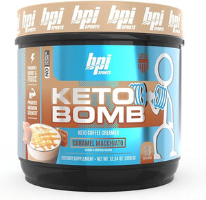 Keto Bomb Coffee Creamer - Supports Energy and Hydration - MCT and Electrolytes - with Calcium - Caramel Macchiato, 18 Servings in Pakistan