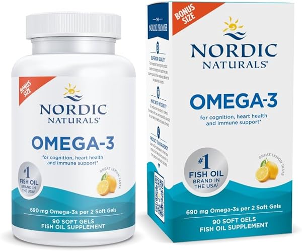 Omega-3, Lemon Flavor - 90 Soft Gels - 690 mg in Pakistan