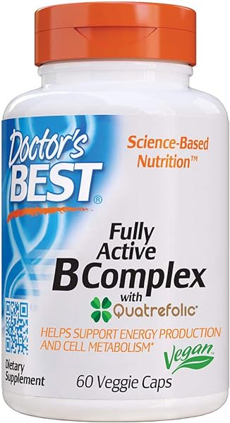 Fully Active B Complex Supports Energy Nervous System Optimal Health Positive Mood Wellbeing NonGMO Gluten Free Vegan Soy Free, 60 Count in Pakistan