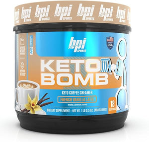 Keto Bomb - Promotes Energy, Hydration and Fat Loss - MCT and Electrolytes - Sugar-Free with Calcium - French Vanilla Latte, 18 Servings in Pakistan