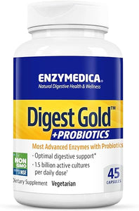 Digest Gold + Probiotics, 2-in-1 Formula for Gut Health, Digestive Enzymes & 1.5 Billion Active Probiotic Cultures, 45 Count in Pakistan
