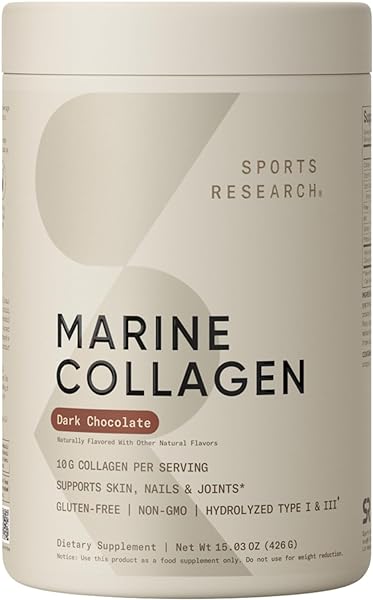 Marine Collagen Peptides - Beauty Collagen Supplement for Women & Men - Post Workout Recovery Protein Powder with Vital Amino Acids for Hair, Skin, & Joint Support (Dark Chocolate) in Pakistan in Pakistan