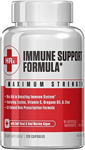 Immune Support Supplement for Adults, Natural Capsules with Zinc, Vitamin C, L lysine Amino Acid & Oregano Oil for Strong Immunity Health in Men & Women, 120 Capsules in Pakistan