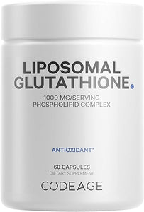 Codeage Liposomal Glutathione 1000 mg, GlutaONE Antioxidant Phospholipid Complex, L-Glutathione Reduced Capsules Supplement, Non-GMO Sunflower Oil & Lecithin Essential Phospholipids, Vegan, 60 ct in Pakistan