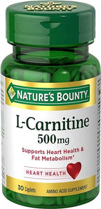 L-Carnitine, Supports Heart Health & Fat Metabolism, Amino Acid Supplement, 500 mg, 30 Tablets in Pakistan