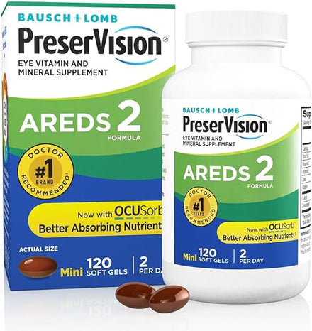 PreserVision AREDS 2 Eye Vitamin & Mineral Supplement, Contains Lutein, Vitamin C, Zeaxanthin, Zinc & Vitamin E, 120 Softgels (Packaging May Vary) in Pakistan