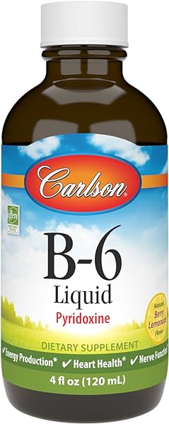 B-6 Liquid, Vitamin B-6, Energy Production, Heart Health, Berry Lemonade Flavor, 120 mL (4 Fl Oz) in Pakistan