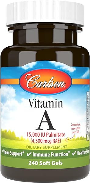 Vitamin A, 15000 IU Palmitate (4500 mcg RAE), Vision Health & Healthy Skin, Immune Function, 240 Softgels in Pakistan