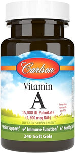 Vitamin A, 15000 IU Palmitate (4500 mcg RAE), Vision Health & Healthy Skin, Immune Function, 240 Softgels in Pakistan