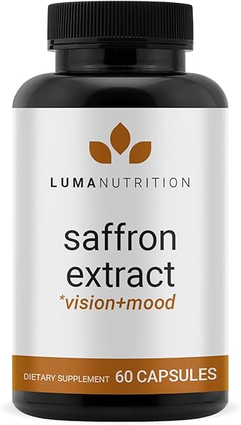 Luma Nutrition Saffron Extract Capsules - Premium Saffron Supplements - 88.50 mg Pure Saffron Pills - Mood Support - Eye Support - Made in The USA - 60 Capsules in Pakistan in Pakistan