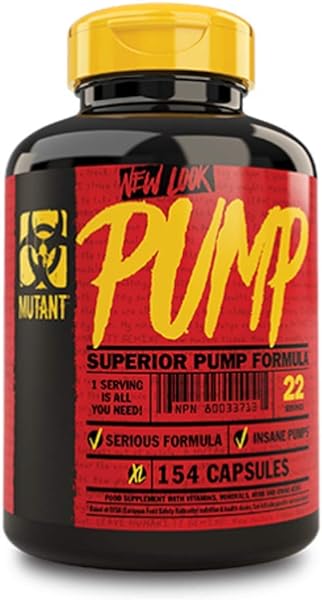 Pump – Pre-Workout Capsules, Gives You The Insane Pump You Demand, with Tested Levels of The Key Vasodilating/Nitric Oxide Inducing Ingredients - 154 Capsules Per Bottle in Pakistan