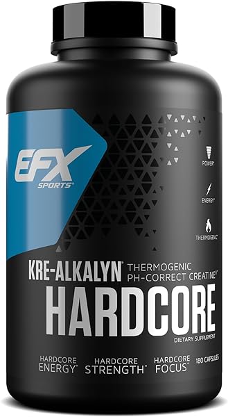 Kre-Alkalyn Hardcore | Thermogenic pH Correct Creatine Monohydrate Pill Supplement | Energy & Strength Pre Workout | 60 Servings, 180 Capsules in Pakistan in Pakistan