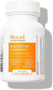 Murad Bright & Even Supplement - Supplements for Radiant, Glowing Skin – Pure Pomegranate Extract & Glutathione – Antioxidant Protection, Reduces Dark Spots at The Cellular Level in Pakistan