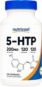Nutricost 5-HTP 200mg, 120 Vegetarian Capsules (5-Hydroxytryptophan) - Non-GMO & Gluten Free in Pakistan