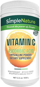 100% Pure Vitamin C Powder - 2.2 lbs - Food Grade Ascorbic Acid Supplement for Antioxidant, Immune Boost, Skin, Joints, & Overall Health in Pakistan