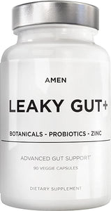 Leaky Gut Supplements - Advanced Formula with Bioavailable L Glutamine, Zinc, Turmeric, Licorice Root - Bowel and Stomach Probiotics & Fermented Prebiotics - Vegan, Non-GMO - 90 Capsules in Pakistan