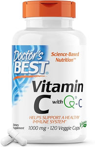 Vitamin C with Q-C - Vitamin C 1000mg Non-GMO, Vegan, Gluten Free, Soy Free, Sourced from Scotland Veggie Caps, 120 Count in Pakistan