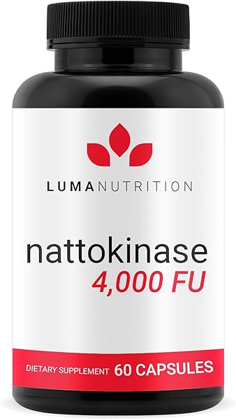 Luma Nutrition Nattokinase Supplement - Nattokinase 4000 FU Per Serving, Premium Nattokinase Formula for Heart Health Support - 60 Capsules - Made in USA in Pakistan