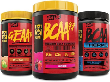 Hydration Pack | BCAA 9.7 Fruit Punch | GEAAR Sweet Iced Tea | BCAA Thermo Blue Raspberry | 90 Serving Total in Pakistan