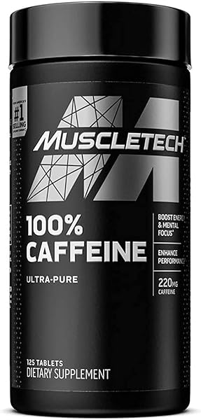 Caffeine Pills, MuscleTech 100% Caffeine Energy Supplements, PreWorkout Mental Focus + Energy Supplement, 220mg of Pure Caffeine, Sports Nutrition Endurance & Energy, 125 Count (Package may vary) in Pakistan