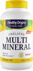 Healthy Origins Chelated Multi Mineral - Chelated Trace Minerals Supplement with Selenium, Iodine, Magnesium & More - Gluten-Free Supplement with Albion Minerals - 240 Veggie Capsules in Pakistan