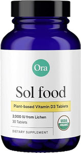Ora Organic Vegan Vitamin D3 2000IU - Lichen-Based Vegan Vitamin D Supplement | Support for Bones, Immunity, and Mood, Maximum Absorption Vitamin D3, 1 Month Supply, 30 Tablets in Pakistan