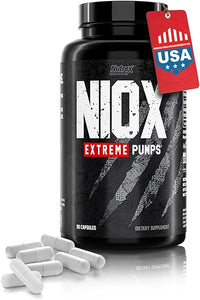 NIOX Extreme Pumps NO3-T Arginine Nitrate Supplement with Vitamin C and AstraGin - Pre-Workout Booster for Muscle Pump, Vascularity, and Endurance - 90 Capsules in Pakistan